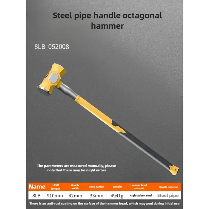 Marteau octogonal pour chantier de Construction