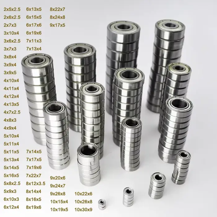 Roulements à billes miniatures 3x6x2.5 5x10x4 5x11x4 6x12x4 10x15x4 mm, alésage 2mm 3mm 4mm 5mm 6mm