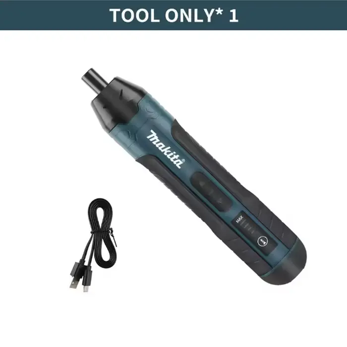 Tournevis électrique sans fil Makita 3,6 V, couple élevé de 5 N·m, avec câble USB pour réparation él