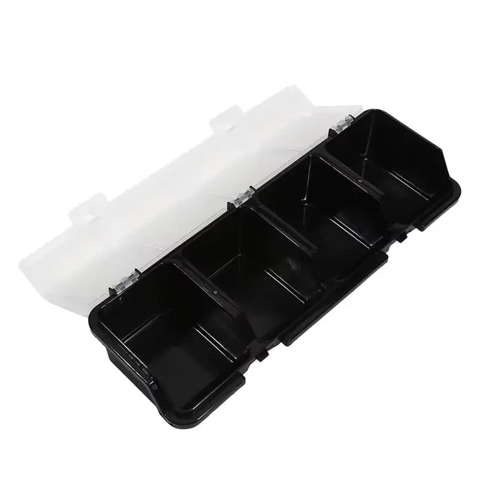 Boîte de tri en plastique, conteneur de pièces d'outils avec couvercle pour Garage, atelier, mallett