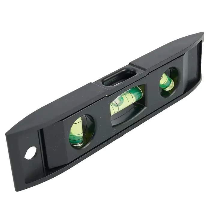Règle horizontale niveau à bulle à 3 bulles coque ABS magnétique Mini poche outil