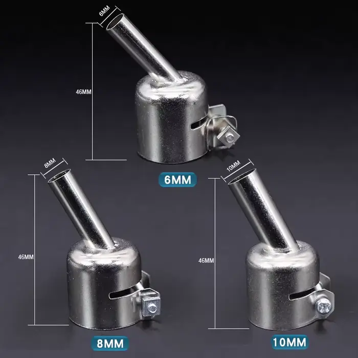 Buse d'air chaud 850, buse de soudage à Angle incurvé de 45 degrés pour Station de retouche à Air ch
