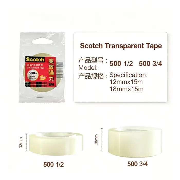 Ruban adhésif transparent 3M Scotch 500