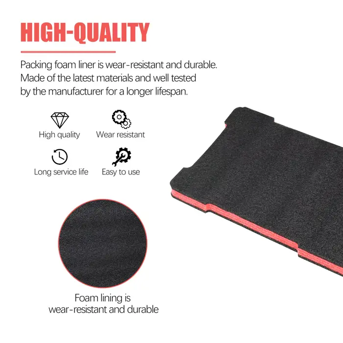 Inserts en mousse compatibles avec la boîte à outils Milwaukee Packout 48-22-8435