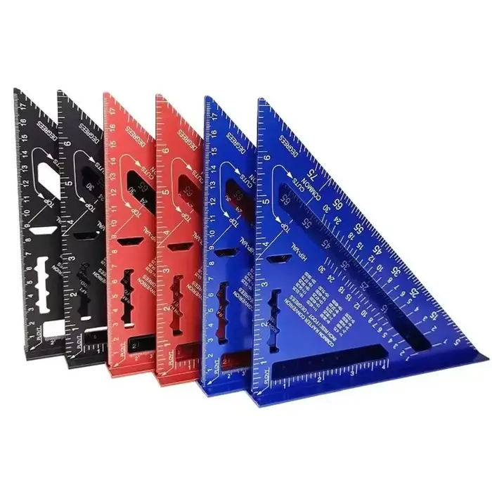 Règle triangulaire de 7 pouces en alliage d'aluminium avec échelle