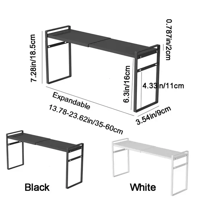Étagère de rangement rétractable en fer