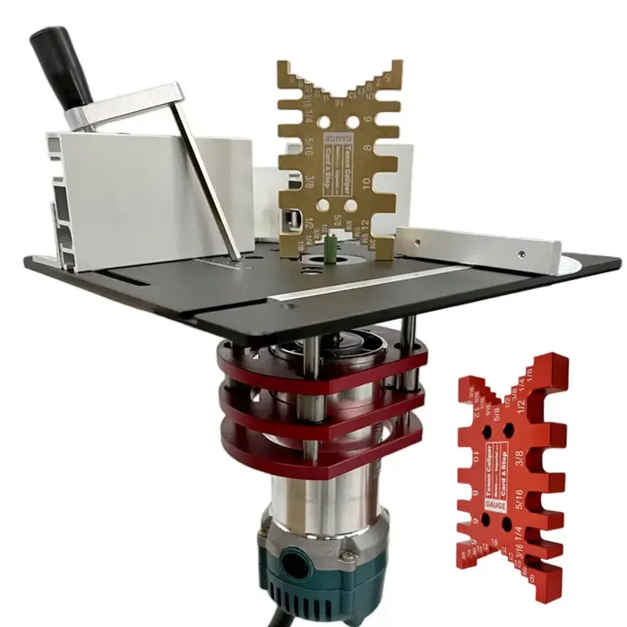 Système de levage de routeur pour le travail du bois et plaque supérieure en aluminium pour moteurs de 65mm de diamètre
