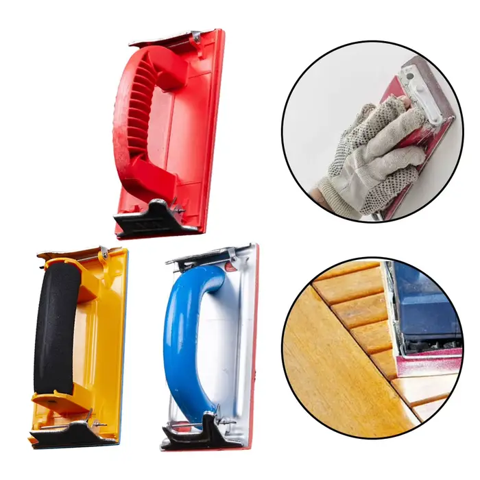 Support de papier de verre, outil de polissage, ponceuse à main, outil abrasif pour le travail du bo