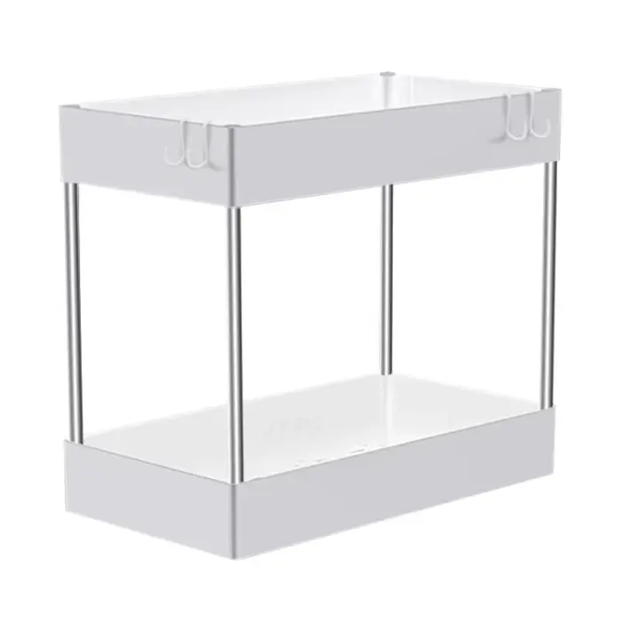 Organisateur sous évier à 2 niveaux, organisateur de cuisine, armoire de rangement, support polyvale