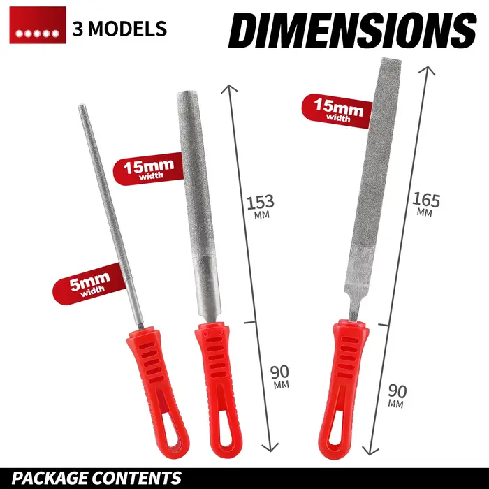 Ensemble de limes à main plates
