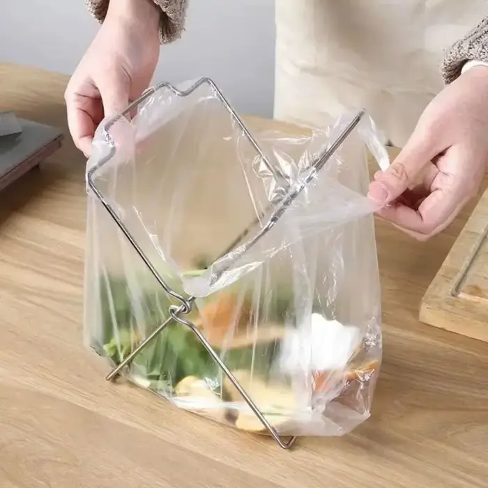 Nouveau support poubelle en acier inoxydable