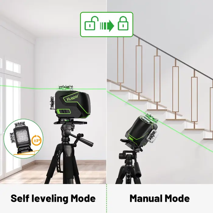 Huepar S04CG-C 4D Niveau laser vert Outils