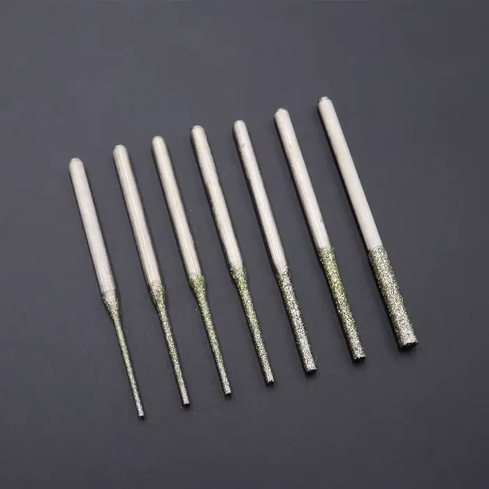 100 pièces ultralong diamant meulage bits tige 2.3mm trou de forage forets petites forets 0.8mm-2.5m
