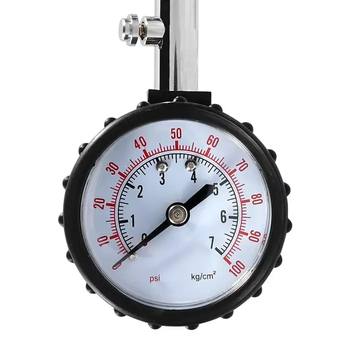Jauge de pression des pneus 0-100PSI à Tube Long