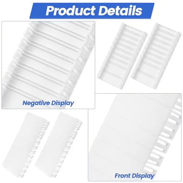 Cache-prise vierge pour rail DIN pour boîtiers de distribution – Options de pack de 12 ou 24 – Installation sans outil par clipser