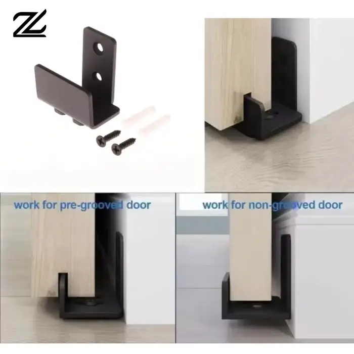 Clips de guidage de sol inférieur pour porte de grange coulissante