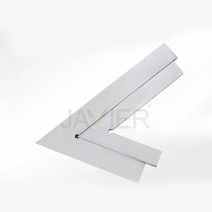 Règle d'angle carrée en acier au carbone à bord plat de 60 degrés avec siège