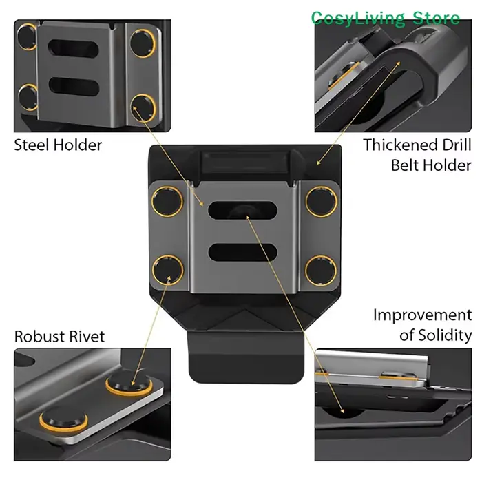 [CL]Support de ceinture pour perceuse, Clip de ceinture pour outils, Porte-perceuse, Porte-mètre à ruban, Support de ceinture pour perceuse[CL]