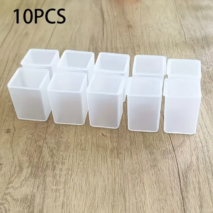 Ensemble de 10 boîtes de rangement en plastique transparent avec couvercles - Contenants d'organisation