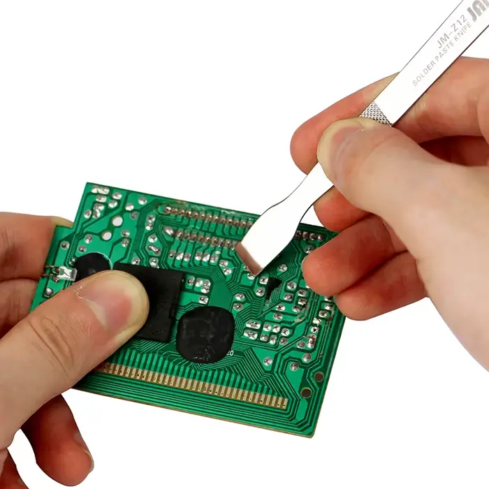 JAKEMY JM-Z12 couteau à gratter en étain métallique à mémoire de forme, couteau de mélange de pâte à