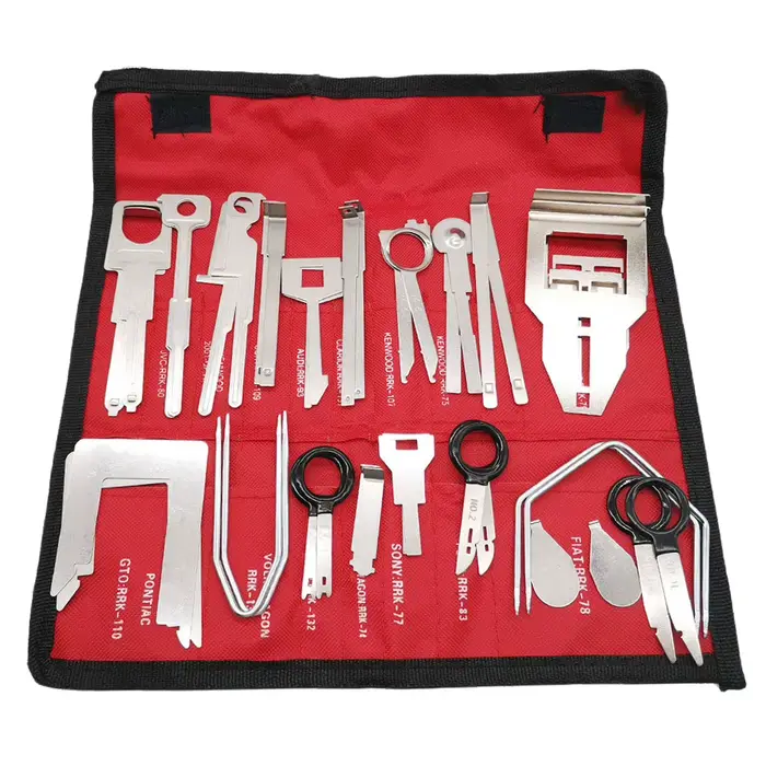 Kit d'outils clés de retrait d'autoradio, lecteur CD de voiture en métal, outils de démontage, lecte