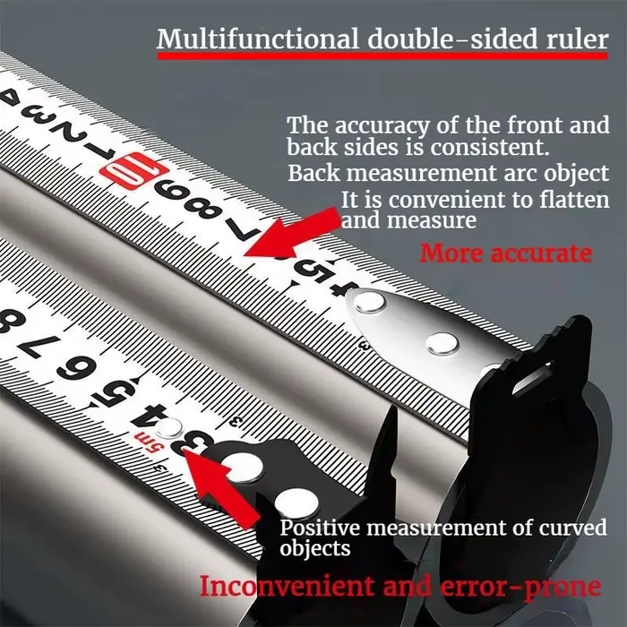 Metre Ruban à mesurer rétractable en acier résistant à l'usure