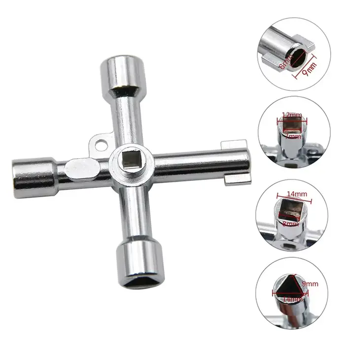 Tournevis à main multifonctionnel 4 en 1 croisé Portable en argent