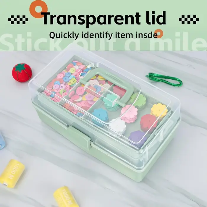 Boîte de rangement de séparation en plastique à 3 couches
