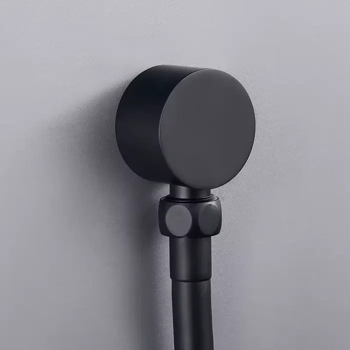 Connecteur de tuyau de douche rond en laiton, coude d'alimentation murale, accessoires de sortie d'e