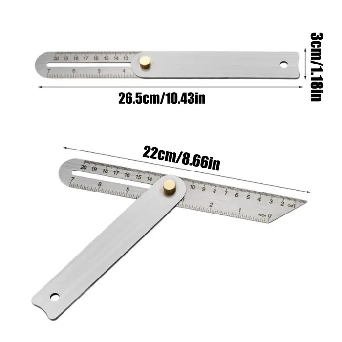 Règle de mesure pour le travail du bois