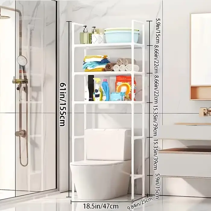 Étagère de rangement pour salle de bain à 3 niveaux