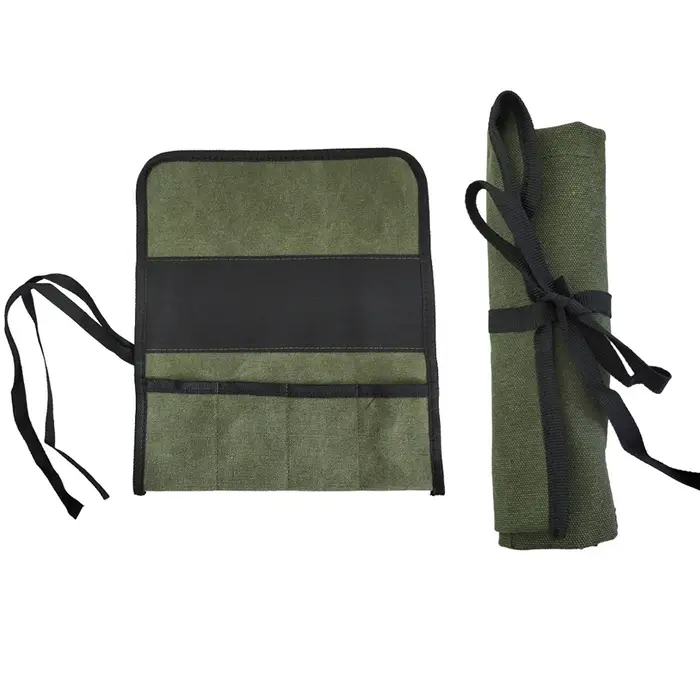 Sac à outils enroulable polyvalent à poches multiples, pochette pour clé en tissu Oxford, tournevis,