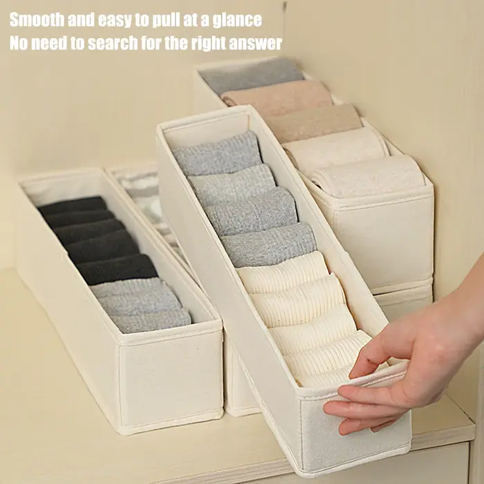 Boîte de rangement en tissu pliable