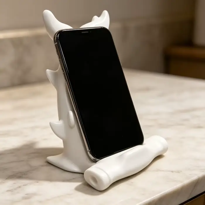 Support de téléphone unique en forme de requin martille