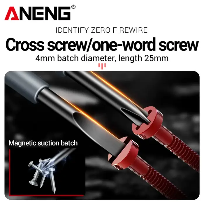 ANENG B05 mot/tournevis croisés indicateur d'ampoule néon compteur stylo électrique isolé électricie