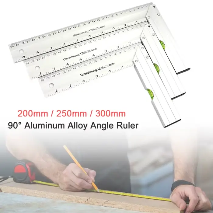 Règle carrée en aluminium pour charpentier