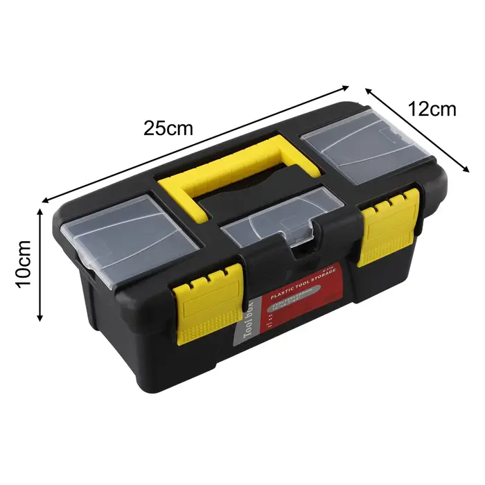 Boîte à outils en plastique à deux couches de 10 pouces