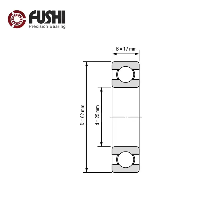 Roulement 6305, 25x62x17mm