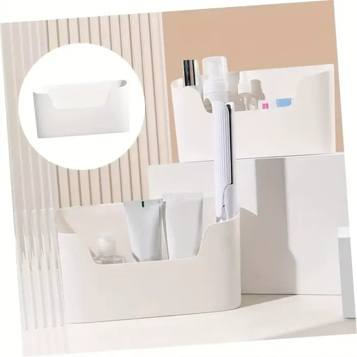 Bacs de rangement muraux en plastique sans poinçon