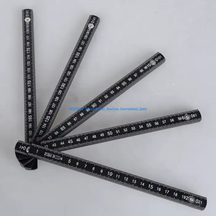 Règle mesure pliante noire compacte 367D 2 m avec échelle claire pour le bricolage l'ingénierie