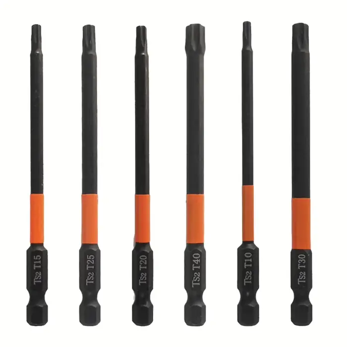 Mèche de tournevis Torx 1/4 en effet Foret à tige hexagonale T10-T40 magnétique 100mm pour outils él