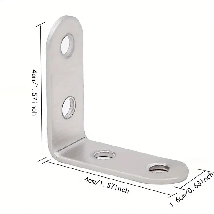 Fixation d'angle en acier inoxydable, 40x40mm, pratique, joint épais à angle droit, pour meubles de