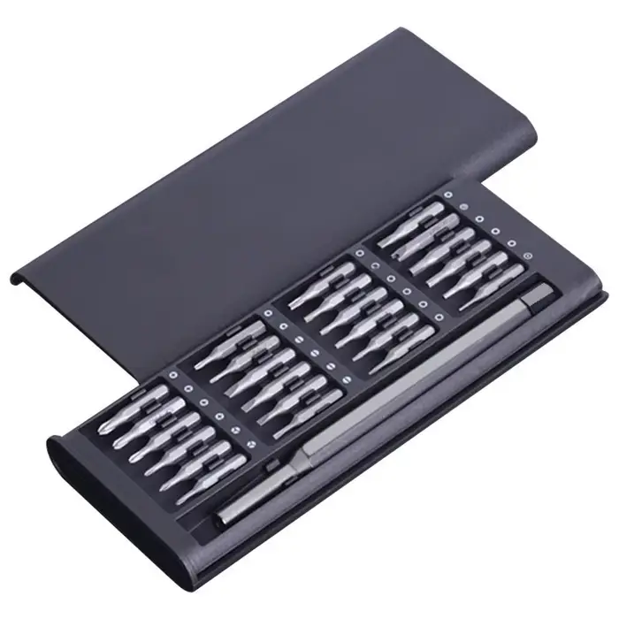 Kit de tournevis 25 en 1 avec embouts en plastique/aluminium