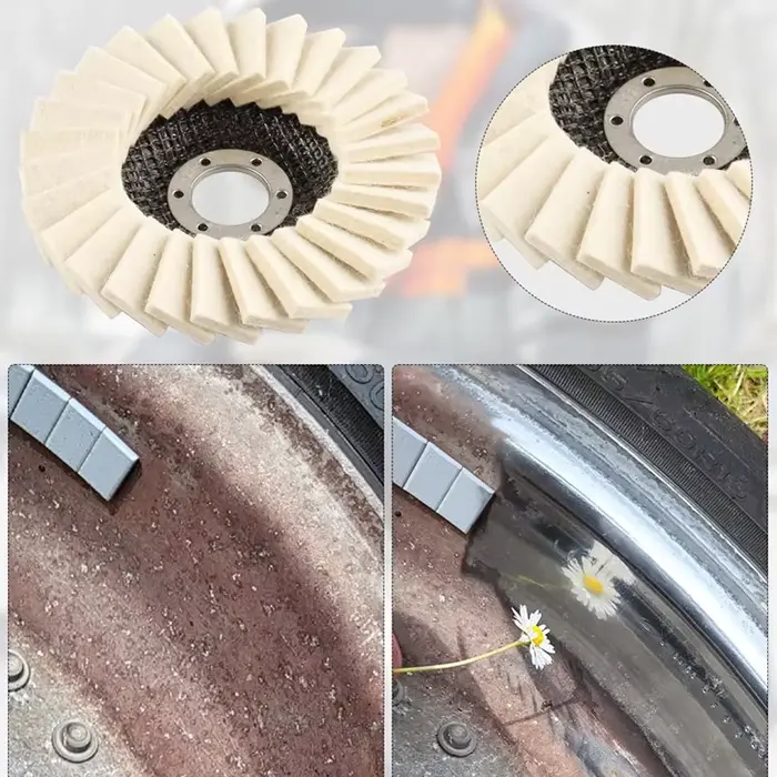 1PC 125mm 115mm feutre lamelles disque abrasifs 22mm tonnelle polissage roue de polissage pour meule