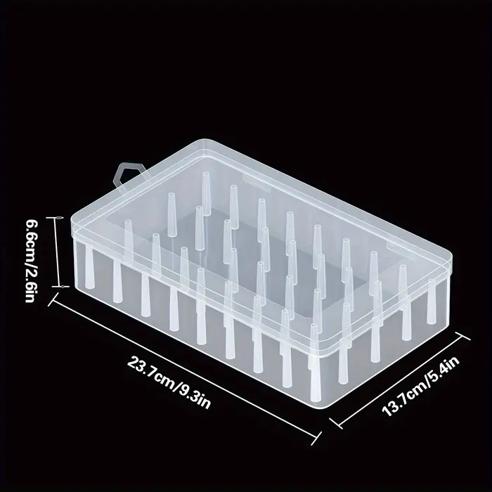 Boîte de rangement de fil à coudre 42 grilles, mallette d'organisation, organisateur de couture, bob