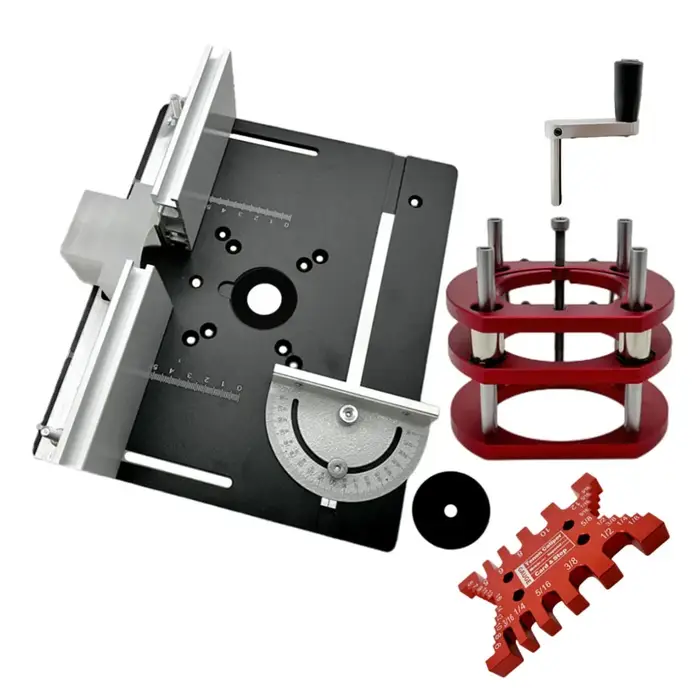Système de levage de routeur pour le travail du bois et plaque supérieure en aluminium pour moteurs de 65mm de diamètre