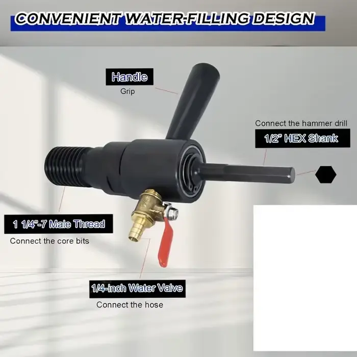 Adaptateur d'injection d'eau pour marteau électrique SDS PLUS