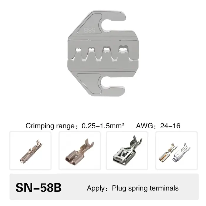 Pince à sertir, jeu de mâchoires à sertir, mâchoires à fente de 4mm, SN-48BS/58B/02C/2546B/2549 /06/