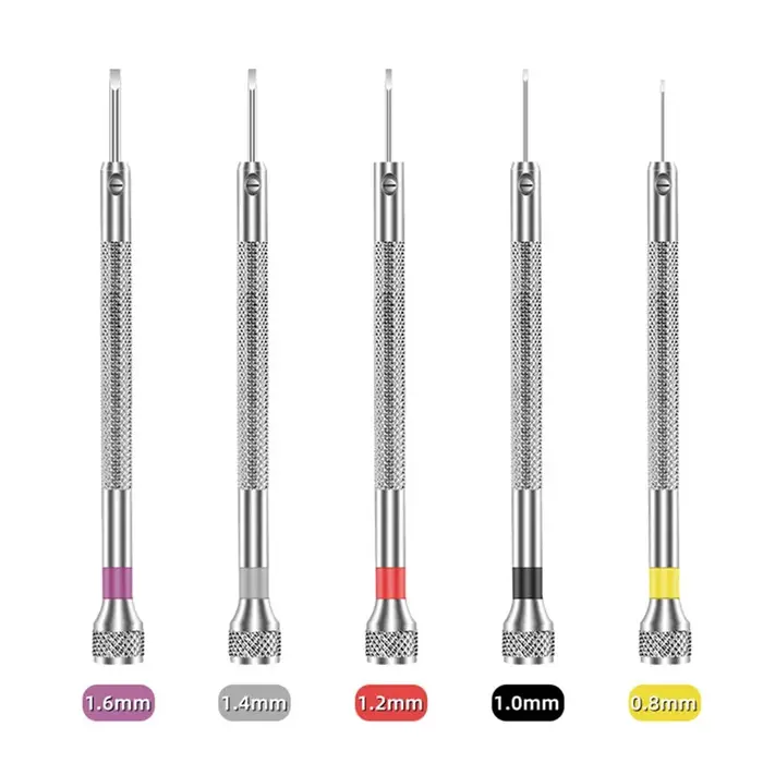 Jeu de tournevis en acier 0.8-1.6mm pour la réparation de montres