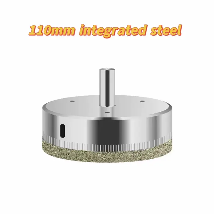 Scie cloche pour verre et marbre 105 mm/110 mm/115 mm/120 mm |   Revêtement diamant, tige universell